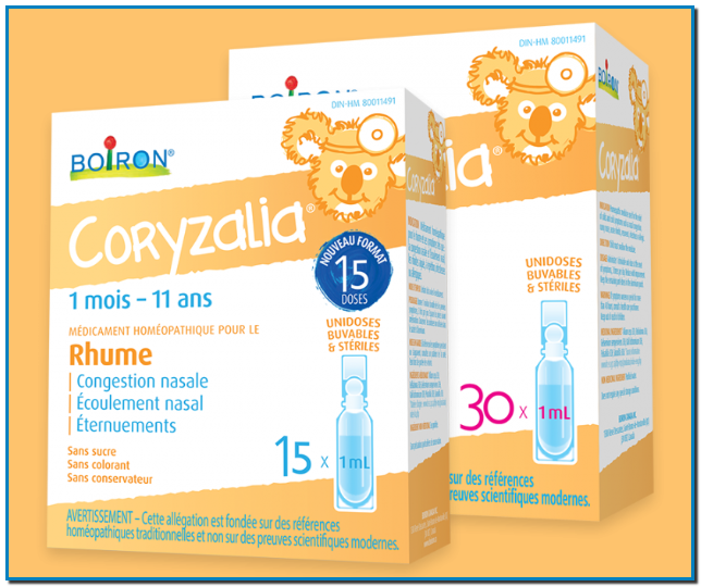Achetez Coryzalia® Farmacia de les Pistes Pas de la Case pour le rhume et ses symptômes chez les enfants de 1 mois à 11 ans Sans sucre Sans colorant Sans conservateur