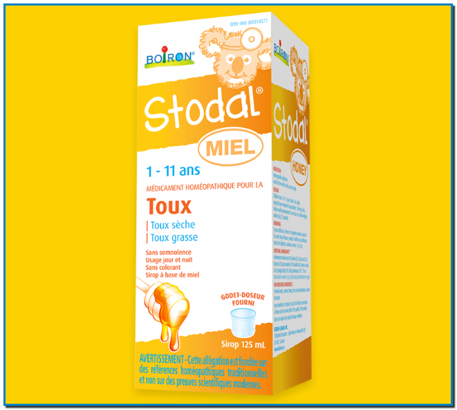 Stodal® Miel pour la toux sèche ou grasse chez les enfants de 1 à 11 ans Sans somnolence Usage jour et nuit Sans colorant Sirop à base de vrai miel