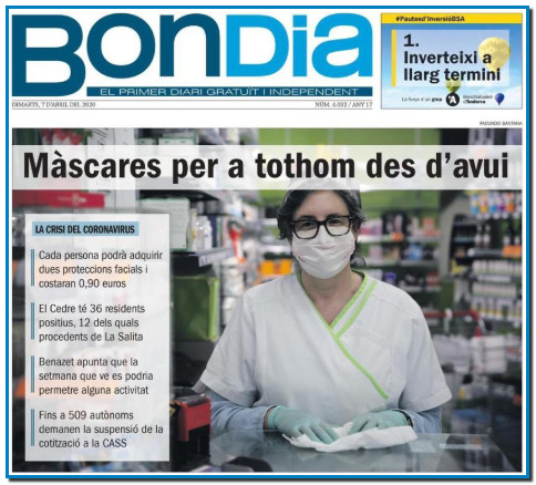 El primer dia de dispensació de les 60.000 mascaretes que el ministeri de Salut d'Andorra ha posat a disposició de les farmàcies va generar molta més afluència